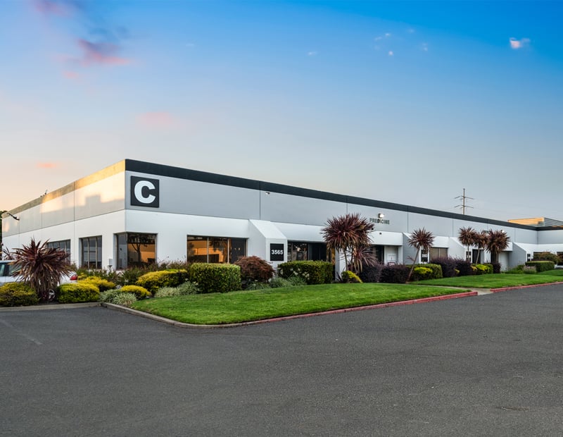 A photo of Eden Landing Industrial Park in Hayward, Calif.