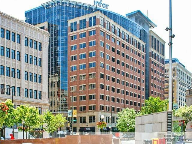 Exterior shot of Infor Commons, an office building in St. Paul, Minn.