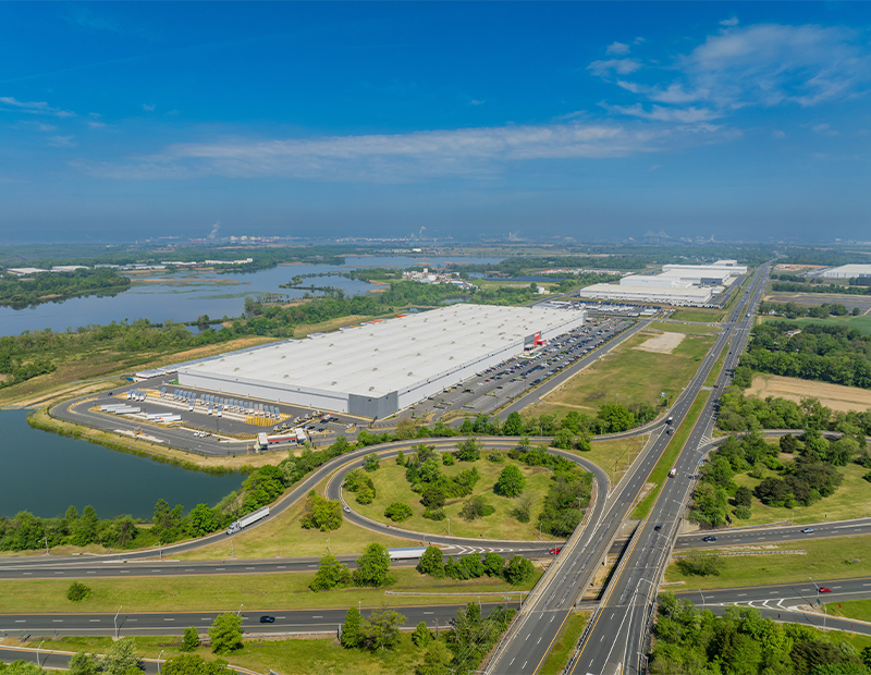 Aerial shot of Logan North Point Industrial facility in Logan Township N.J.