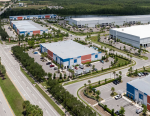 Aerial vie of industrial campus in Fort Myers