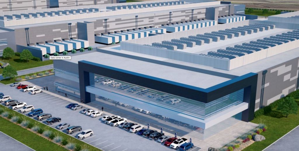 Rendering of The Prologis Power Campus in Austin, that will feature a private substation, a switching station and three powered shell build-to-suit data centers.