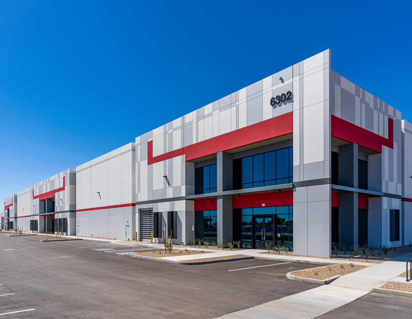 A photo of one of the industrial buildings in The Base campus.