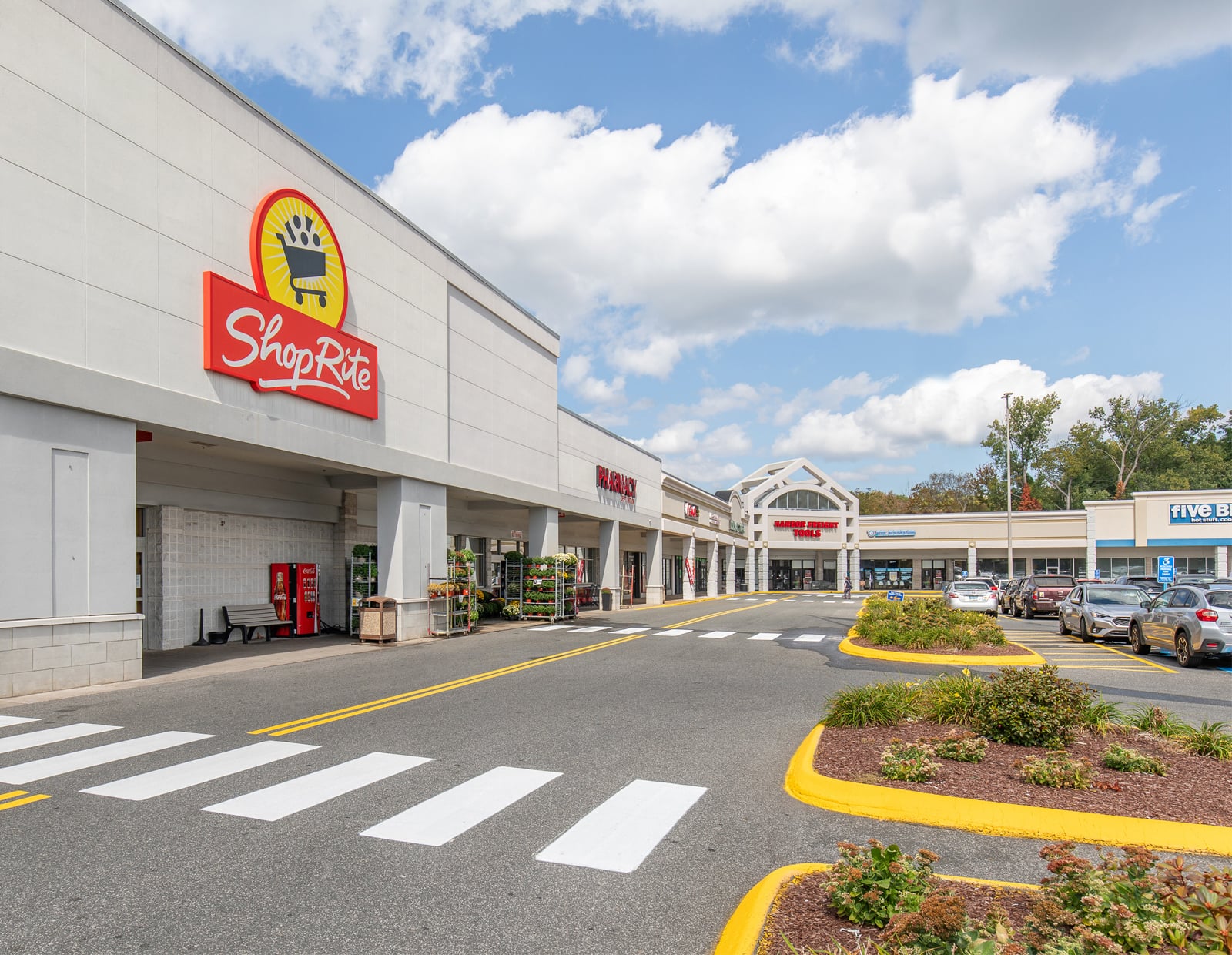 A photo of the Tri-City Plaza shopping center.