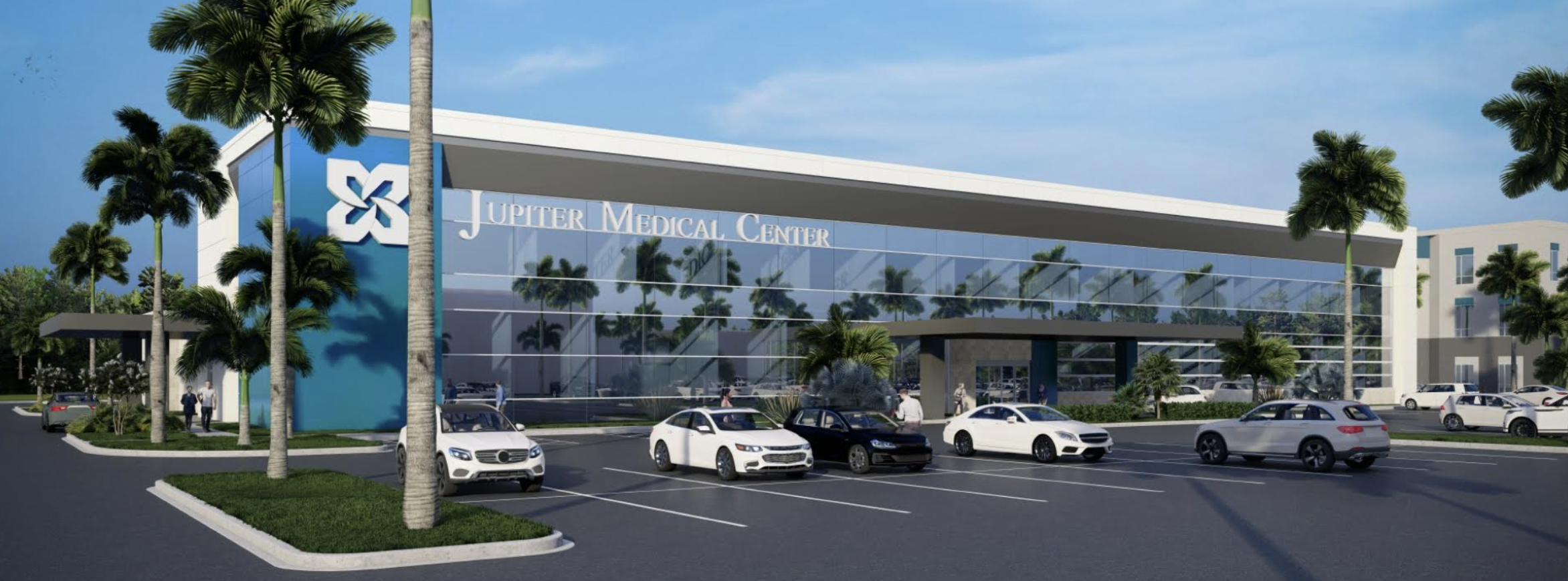 Rendering of the Health Park at Avenir, a hospital and medical office project underway in Palm Beach Gardens, Fla.