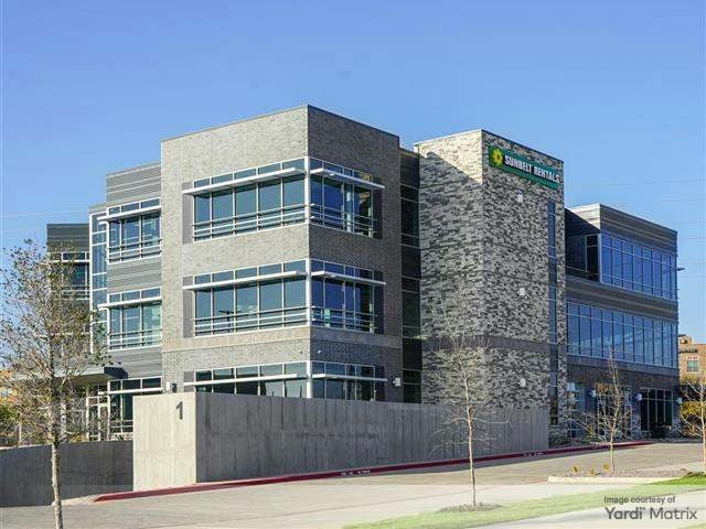 Exterior shot of an office building at 1035 Texan Trail in Grapevine, texas