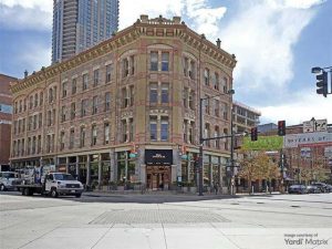 Outside shot of 1400 Larimer St., a 240,847-square-foot, four-story, 15-building historic property in Denver.