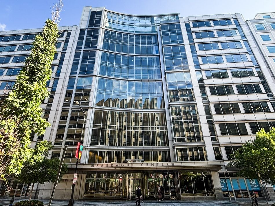 Exterior shot of 1725 Eye St. NW, a 10-story office building in Washington, D.C.