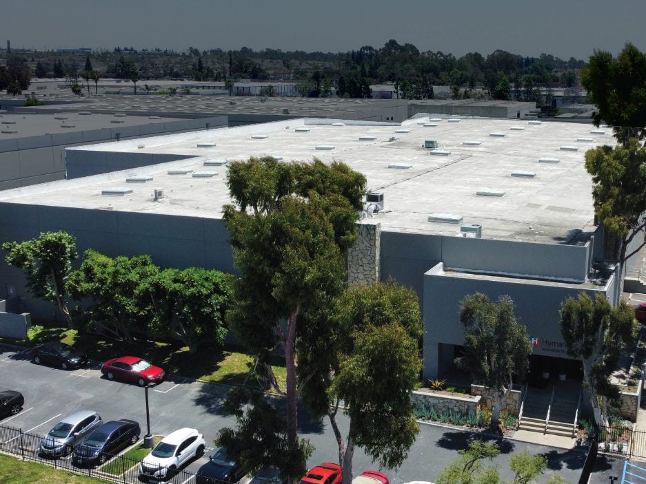 Exterior drone shot of the new WareSpace industrial acquisition in Carson, Calif.