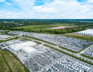aerial view of industrial property