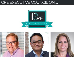CPE Executive Council featuring headshots of Ebeling, Lazo and Beck