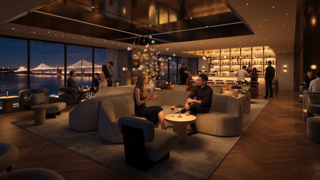 The redesigned sky bar at One Market Plaza