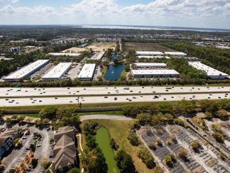 Aerial view of Center Point Business Park, a light industrial campus in Jacksonville, Fla.