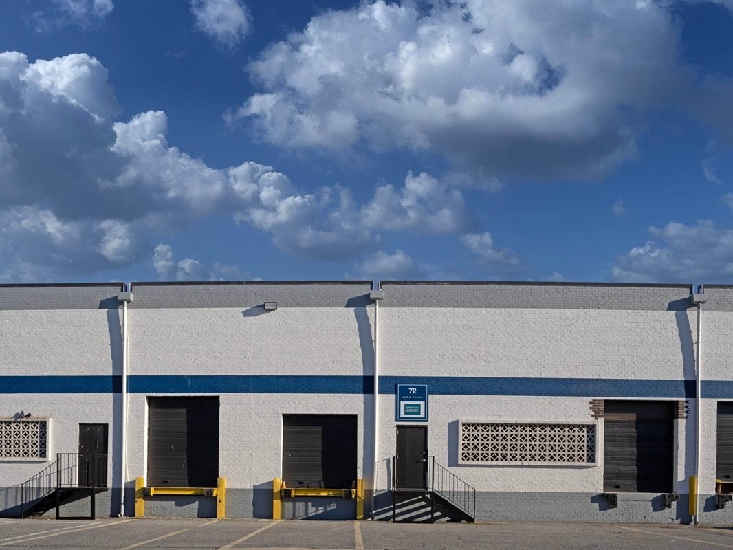 Exterior shot of an industrial facility.
