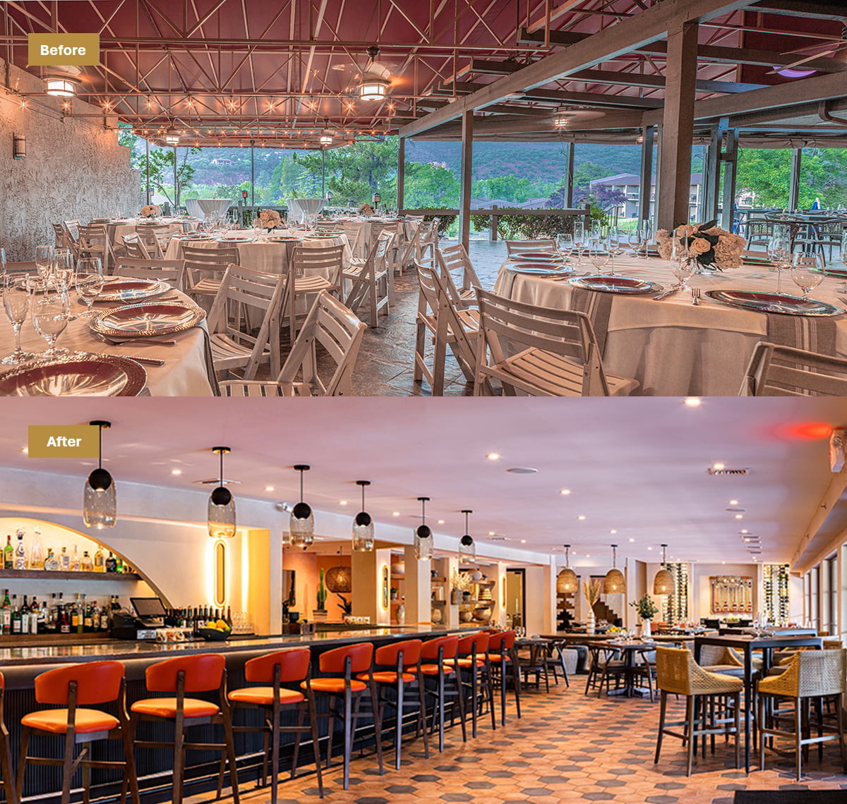Outbound Sedona Dining Area Before