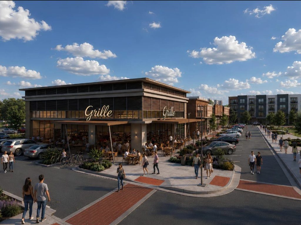 Rendering of the upcoming redevelopment called Rivergate, consisting of transforming the RiverGate Mall in Goodlettsville, Tenn.