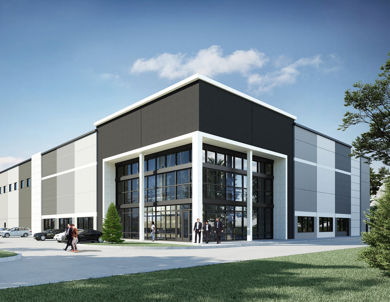 A rendering of Sequin Exchange Commerce Park,