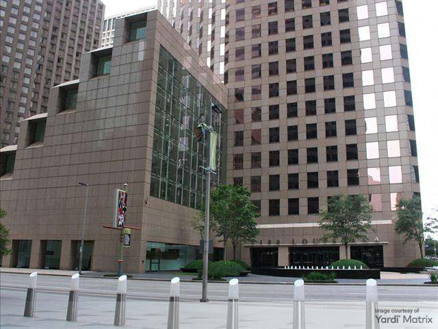 Image of 1100 Louisiana St., an office building in downtown Houston.