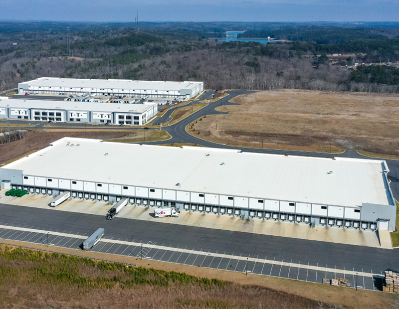 Aerial photo of industrial property in Cartersville, Ga.