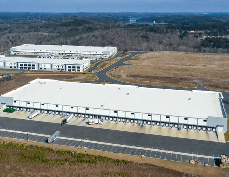 Aerial photo of industrial property in Cartersville, Ga.