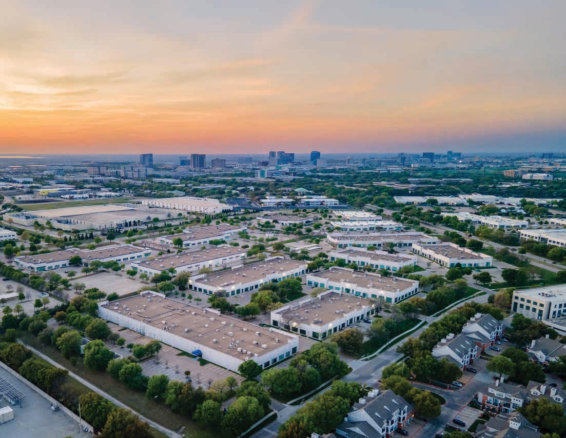 An aerial photo of Tollway North Office Park