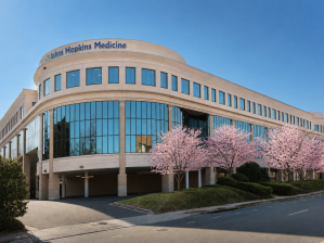 Exterior shot of 6849 Old Dominion Drive, a 70,000-square-foot medical office building in McLean, Va.