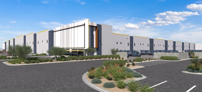 A rendering of West Olive Logistics Center