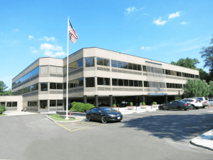 Exterior shot of Greenwich Medical Campus at Holly Hill, an outpatient medical office property in Greenwich, Conn.