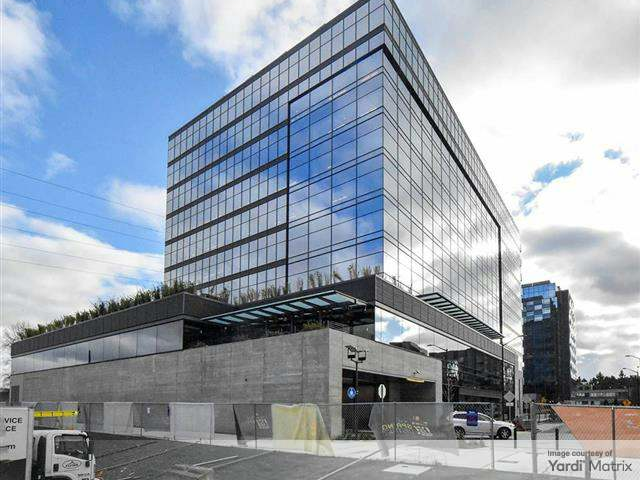 Exterior shot of Block 16, an office building in Bellevue, Wash.