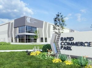 Rendering of Rapid Commerce Park, an industrial project in Charlotte, N.C.