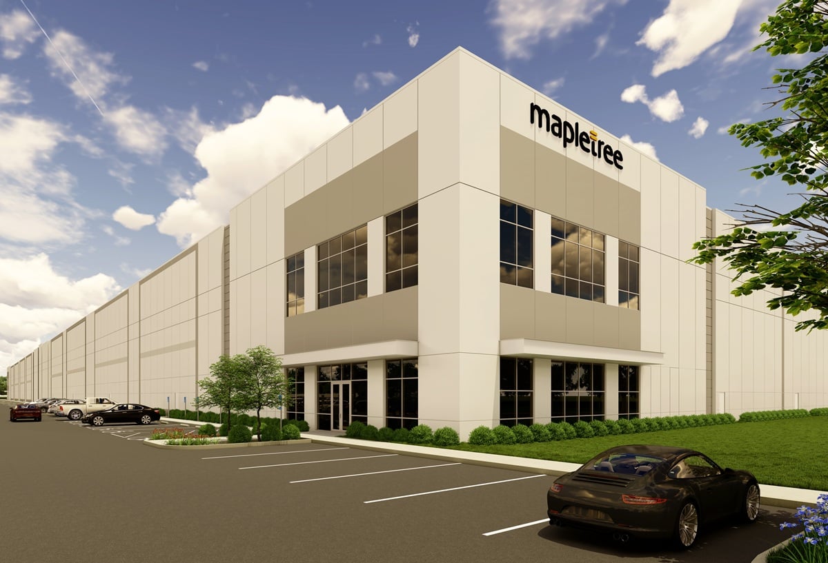 Rendering of a single-story industrial facility