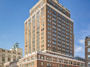 Exterior shot of 200 Madison Ave., a 750,000-square-foot office building in Manhattan's Grand Central District.