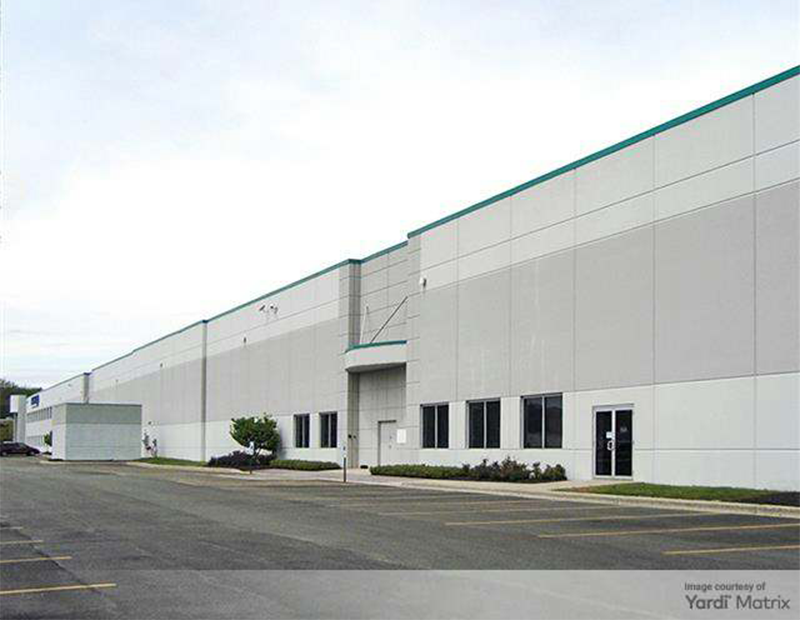 Exterior of warehouse at 800 E. Devon Ave.