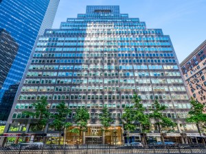 A ground-level photo of 99 Park Ave. in Manhattan.