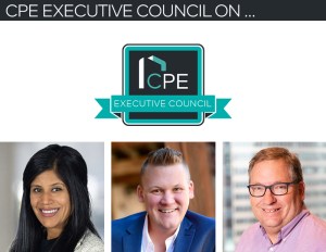 CPE Executive Council logo with headshots of the members