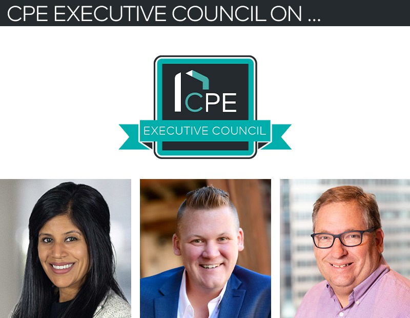 CPE Executive Council logo with headshots of the members