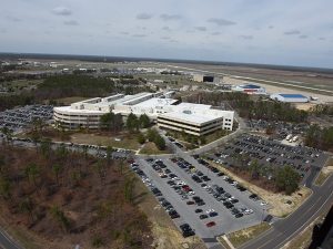 Image of William J. Hughes Technical Center for Advanced Aerospace campus in Egg Harbor Township, N.J.