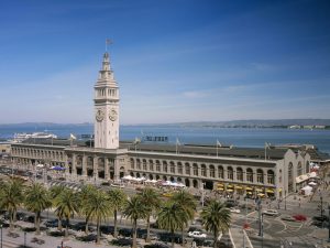 Exterior shot of the Ferry Building in San Francisco