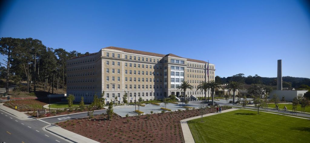 Exterior shot of Presidio Landmark, a 154-unit property in San Francisco