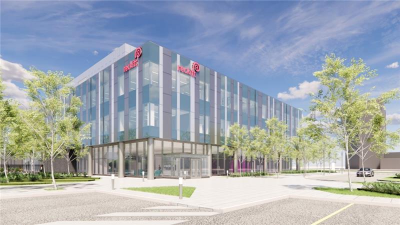 A rendering of Reckitt's new R&D facility in Nutley, N.J.