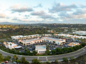An aerial photo of The Forum shopping center in San Diego.