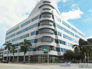 Image of a six-story office building called The Lincoln, now rebranded as The Rivani in Miami Beach, Fla.