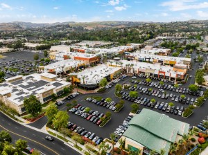 An aerial photo of The Shoppes at Chino Hills.