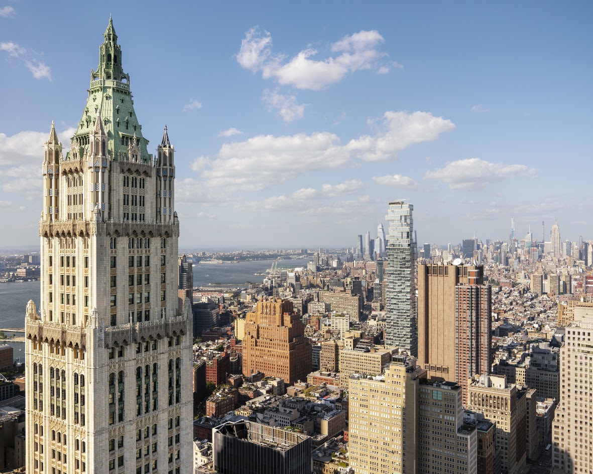 The Woolworth Building, overlooking Tribeca.