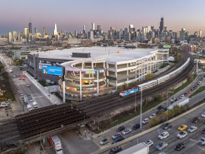 Aerial shot of the logistics facility at 1237 W. Division St. in Chicago.