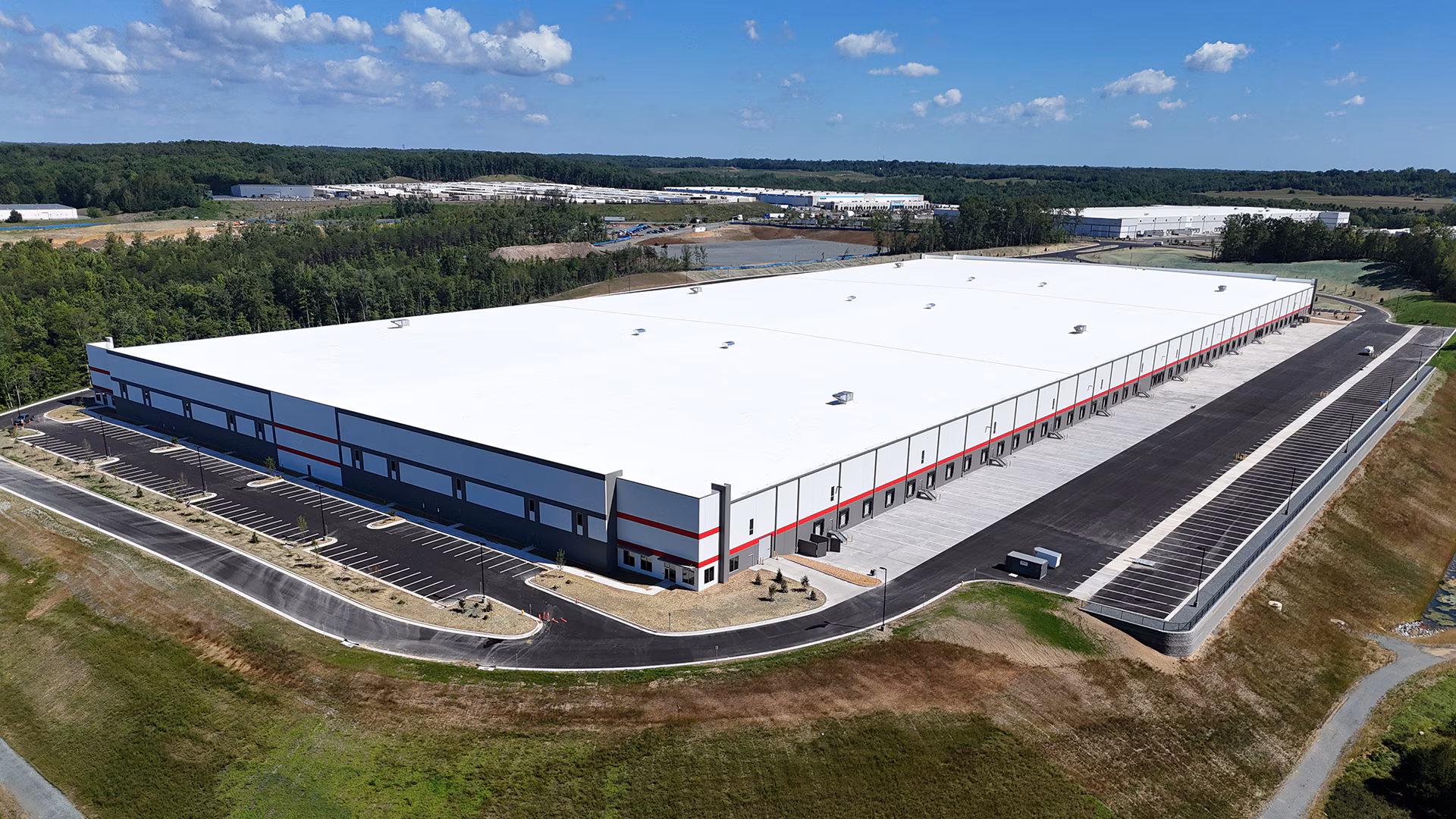 aerial of logistics property in Virginia