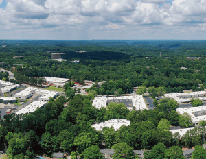 Aerial shot of Northridge Commons in Sandy Springs, Ga.
