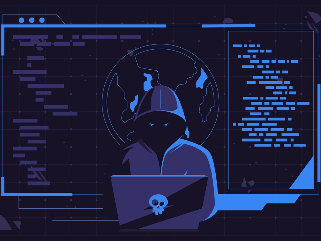 illustration of a hacker