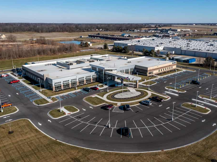 Aerial shot of Terre Haute VA Community‐Based Outpatient Clinic in Terre Haute, Ind.