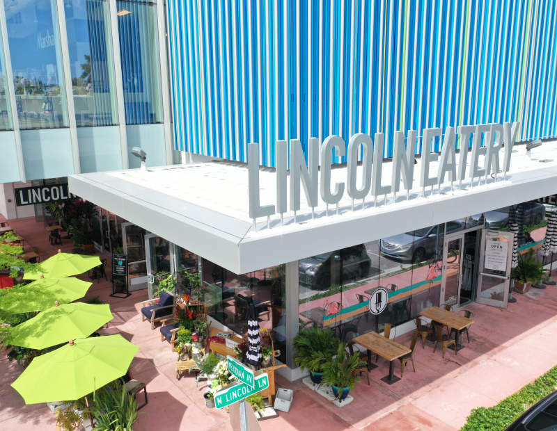 Exterior rendering of the Lincoln Eatery in Miami Beach, Fla.